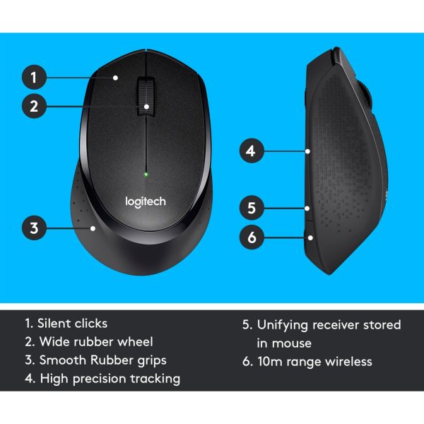 Logitech M330 Silent Plus schwarz