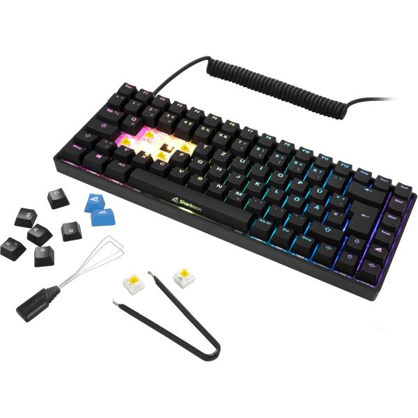 Sharkoon SKILLER SGK50 S3 schwarz, DE-Layout Gateron Yellow
