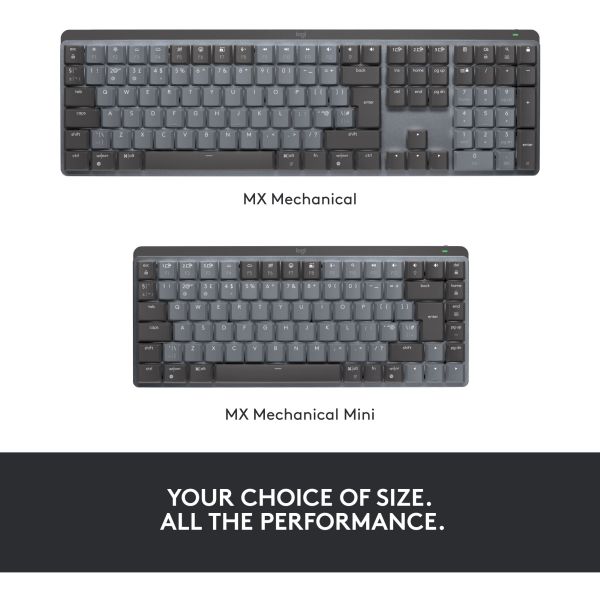 Logitech MX Mechanical Mini hellgrau-dunkelgrau, DE-Layout taktile Schalter Logi Bolt