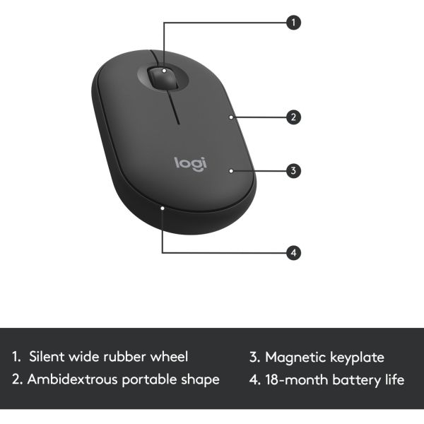 Logitech MK470 Slim Combo graphit, DE-Layout Scissor-Switch