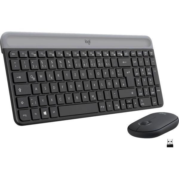 Logitech MK470 Slim Combo graphit, DE-Layout Scissor-Switch
